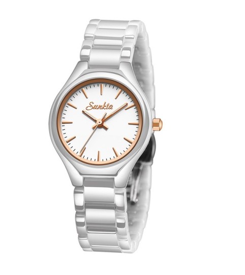 Montre SUNKTA 6612 Blanc & Or