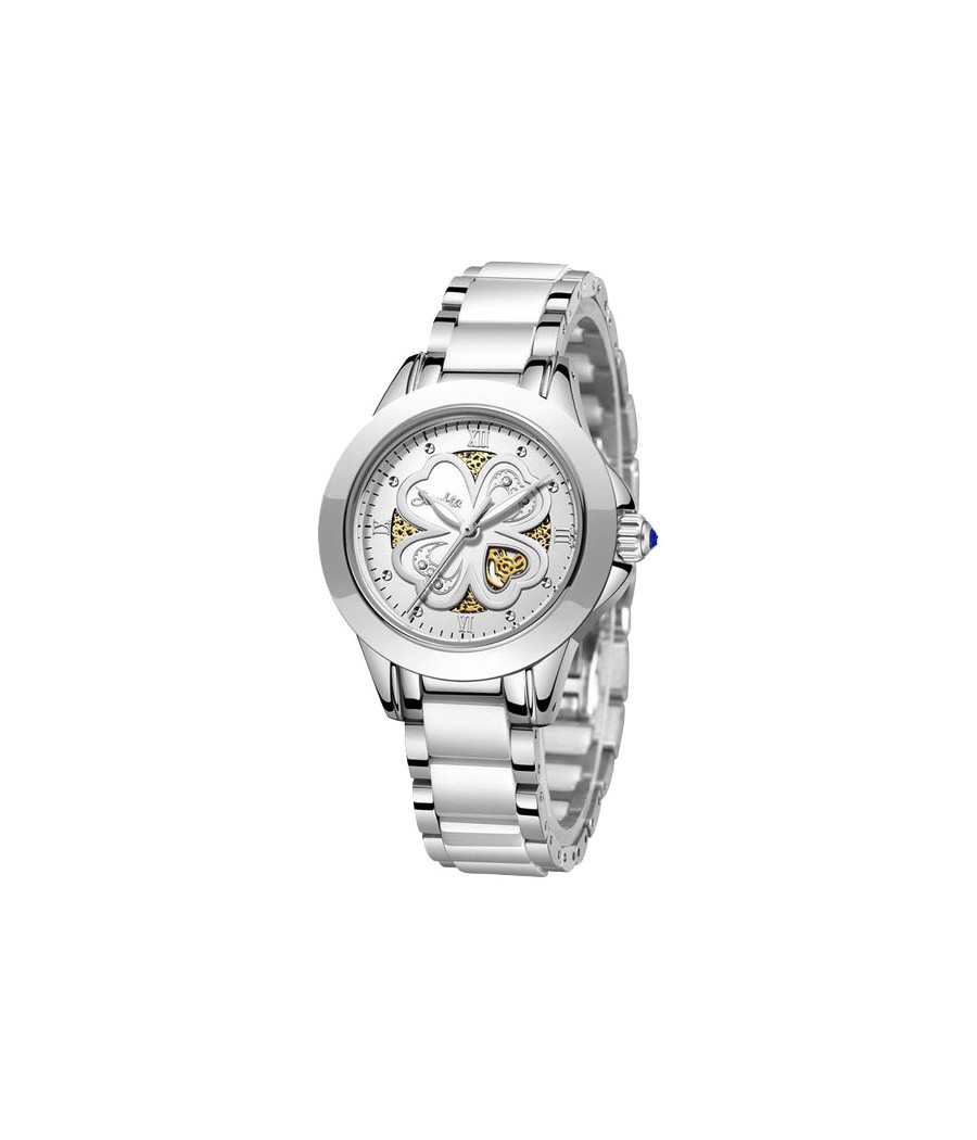 Montre SUNKTA 6610 Blanc & Argent