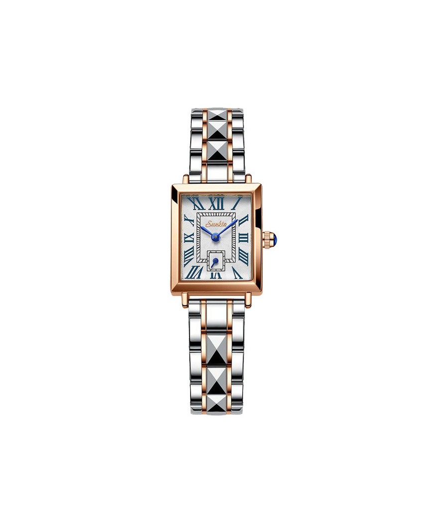 Montre SUNKTA 6695 Blanc & Or