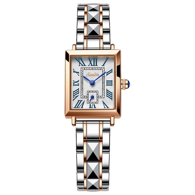 Montre SUNKTA 6695 Blanc & Or