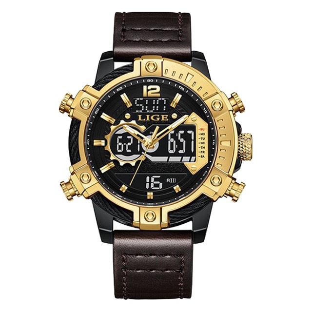 Montre LIGE 8940 Noir & Or