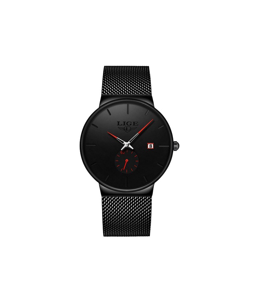 Montre LIGE 9969 Rouge & Noir