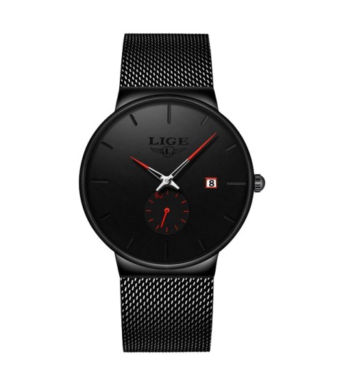 Montre LIGE 9969 Rouge & Noir