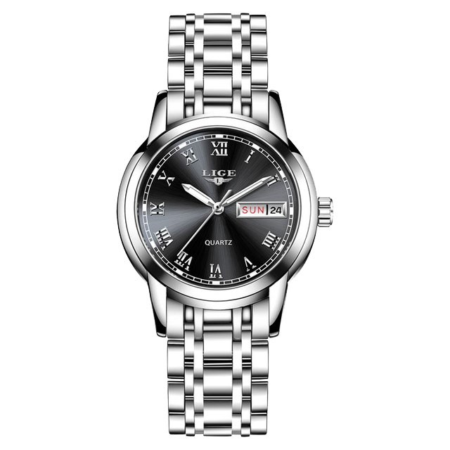 Montre LIGE 10007 Blanc & Or