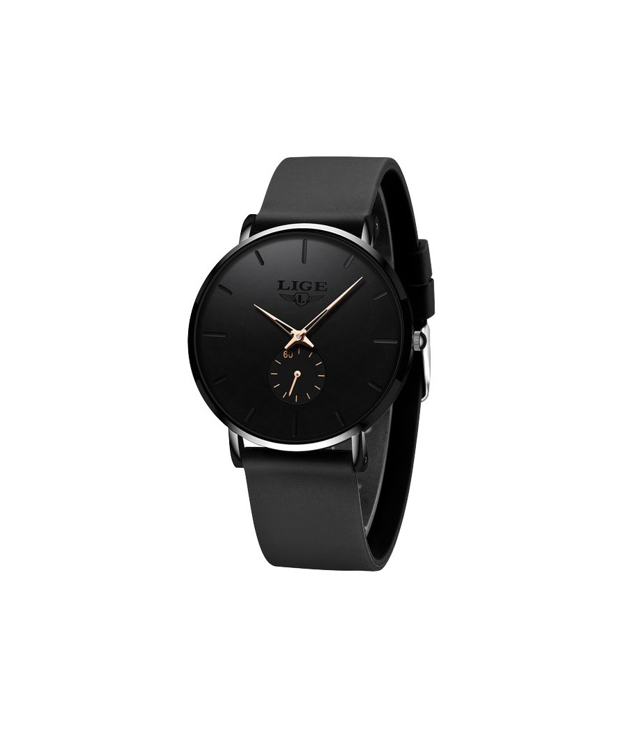 Montre LIGE 10006 Noir & Or