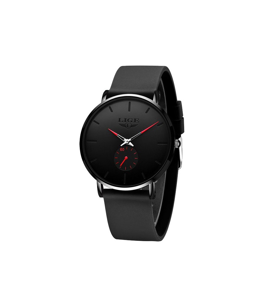 Montre LIGE 10006 Rouge & Noir