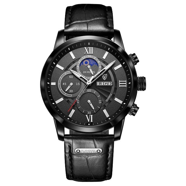 Montre LIGE 8932 Noir & Or