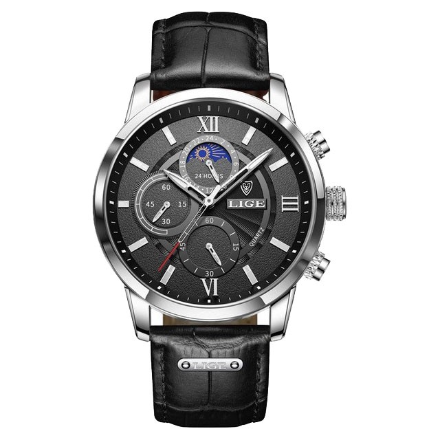 Montre LIGE 8932 Noir & Or