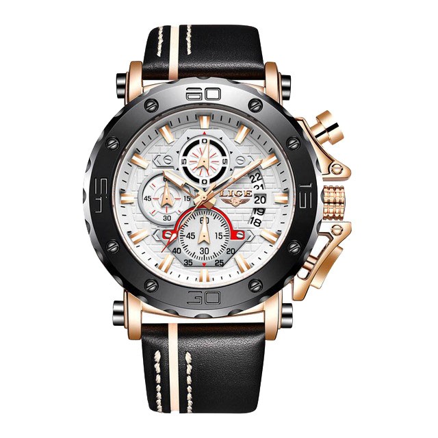 Montre LIGE 9996 Noir & Or