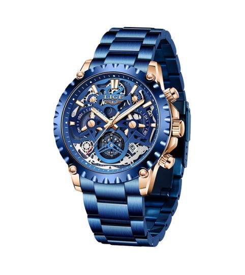 Montre LIGE 8950 Bleu