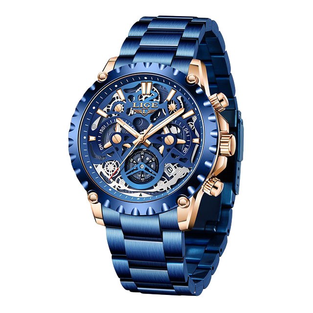 Montre LIGE 8950 Bleu