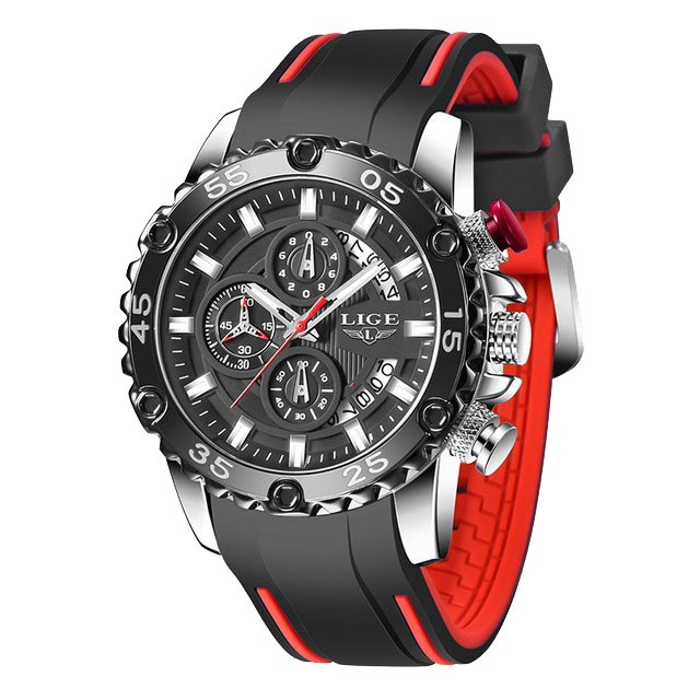 Montre LIGE 10027 Noir & Or