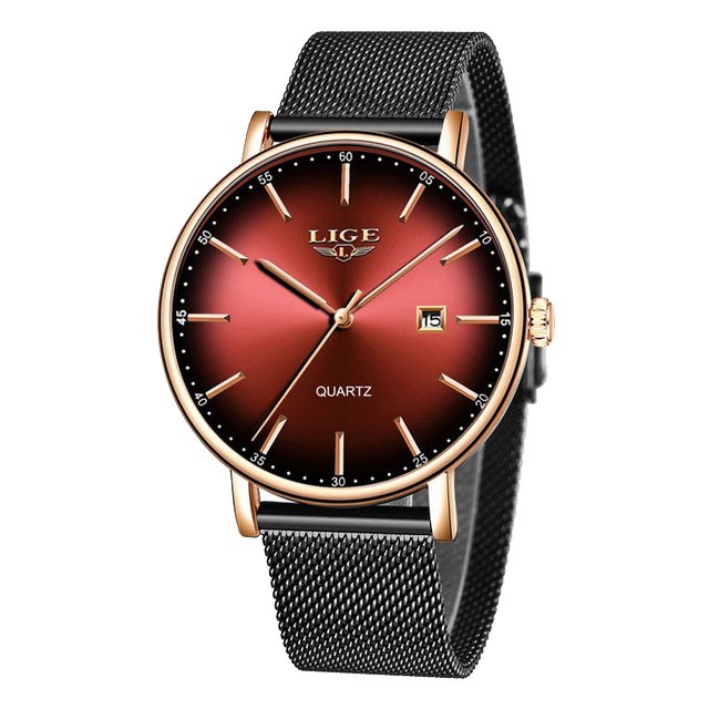 Montre LIGE 9934 Rouge & Or