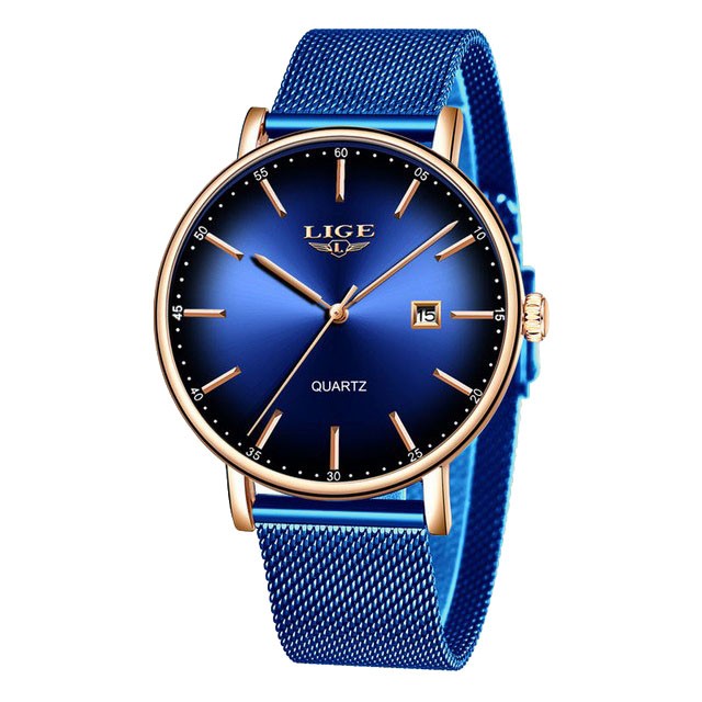 Montre LIGE 9934 Rouge & Or