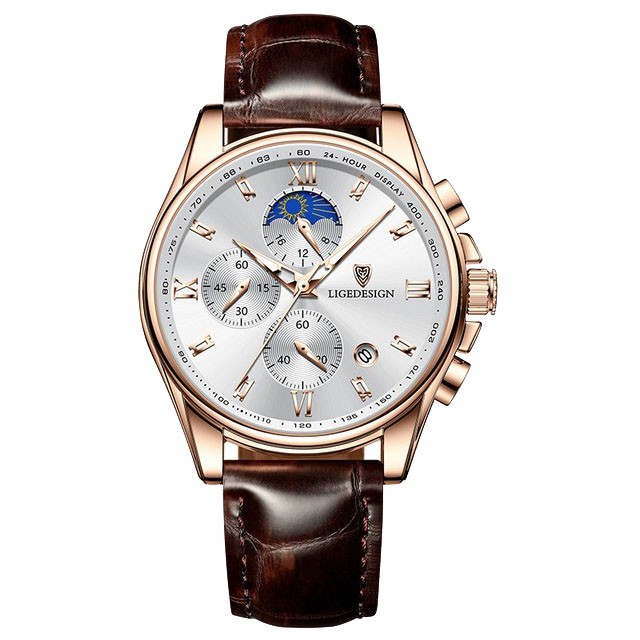 Montre LIGE 8951 Blanc & Or