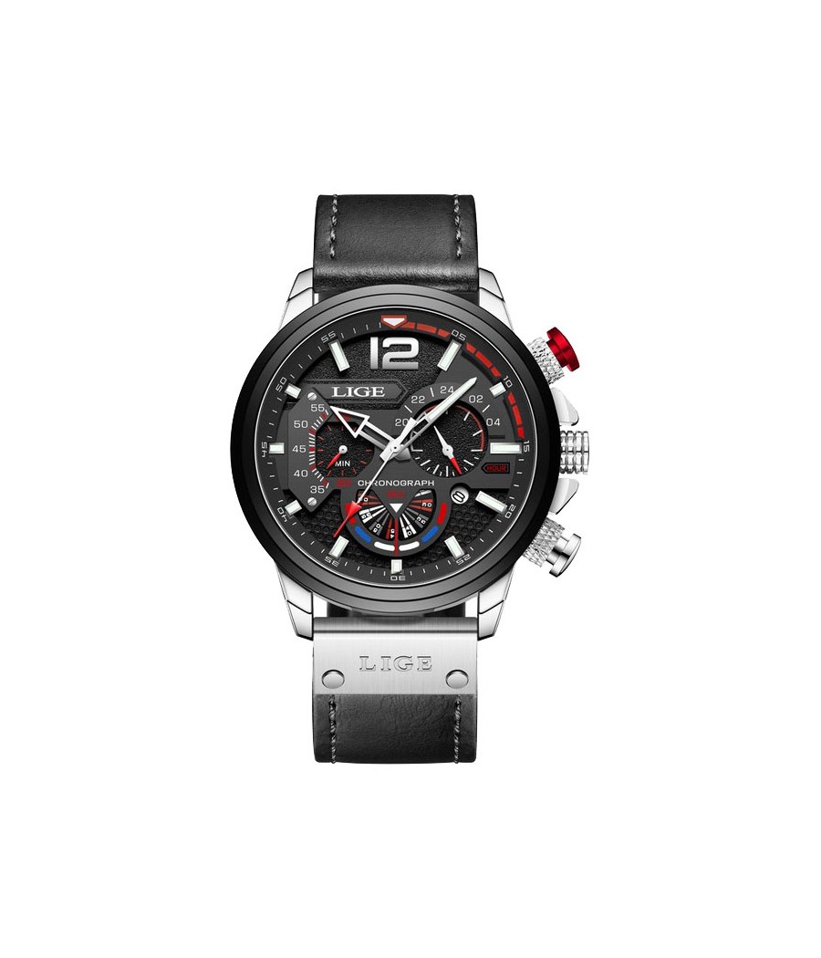 Montre LIGE 8959 Noir & Argent