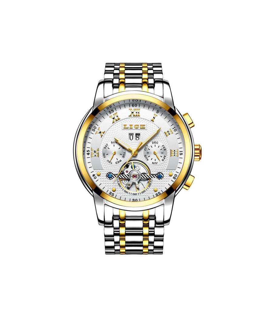 Montre LIGE 9841 Blanc & Or