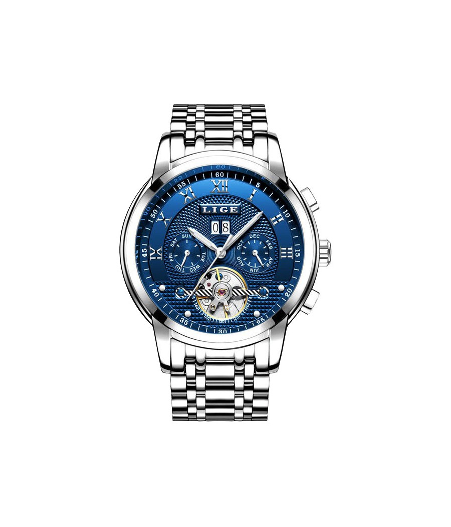 Montre LIGE 9841 Bleu & Argent