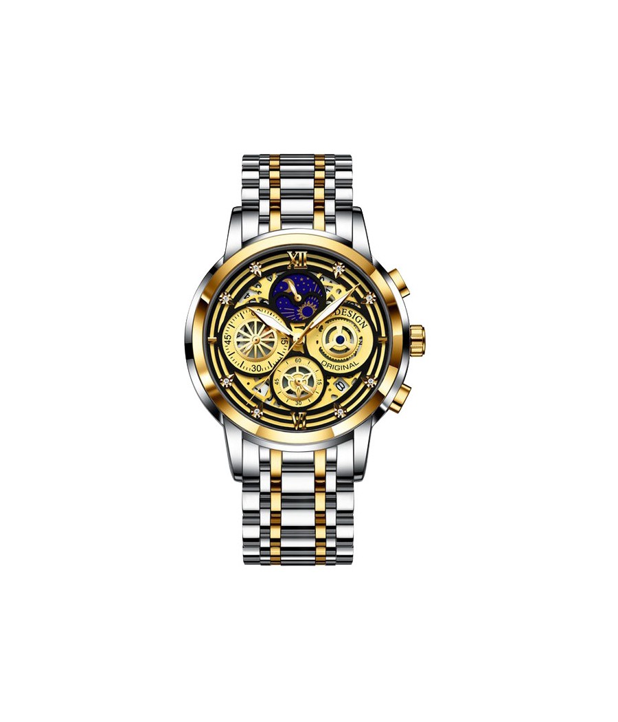 Montre LIGE 8942 Noir & Or