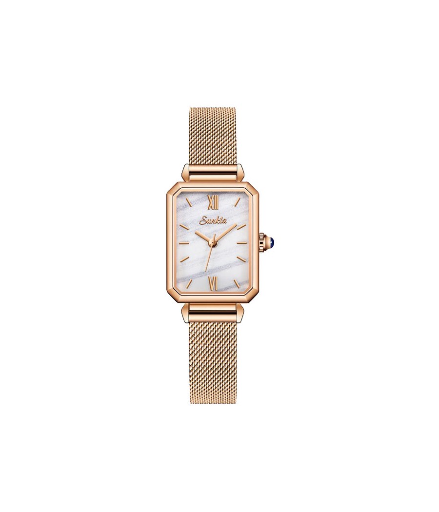 Montre SUNKTA 6690 Blanc & Or