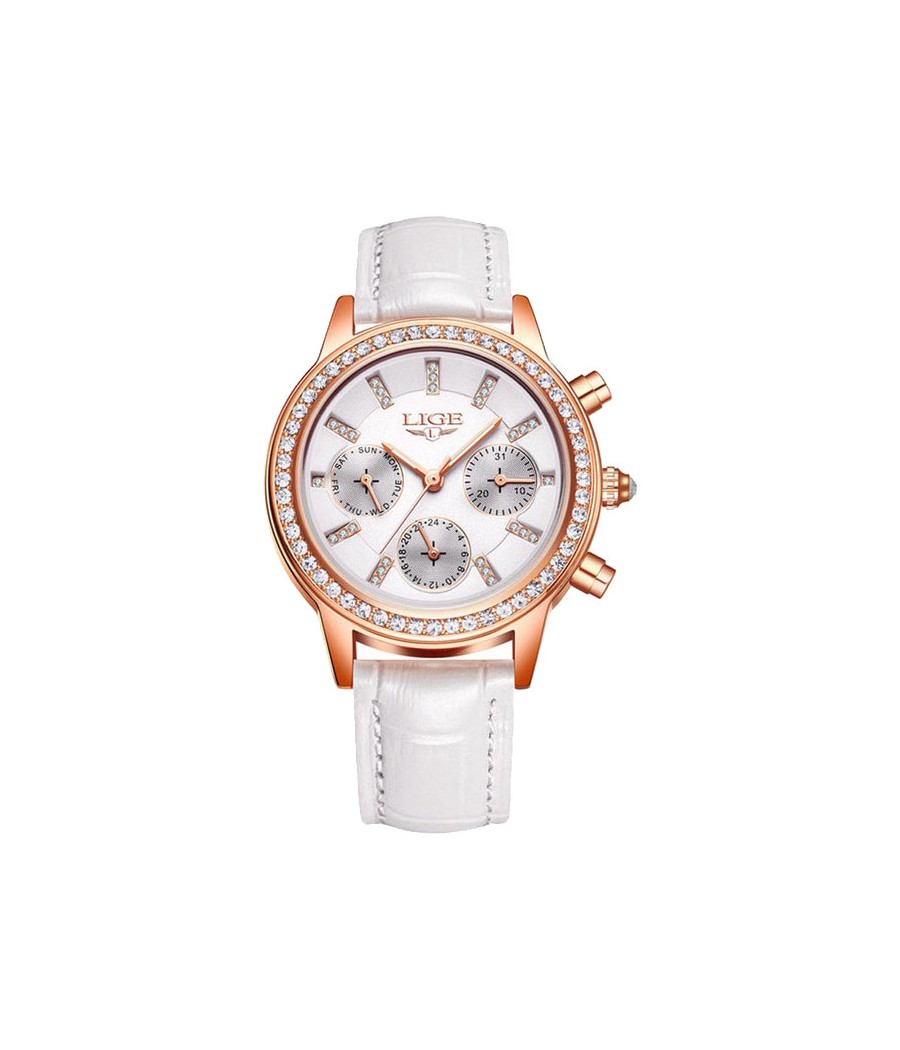 Montre LIGE 9812 Blanc