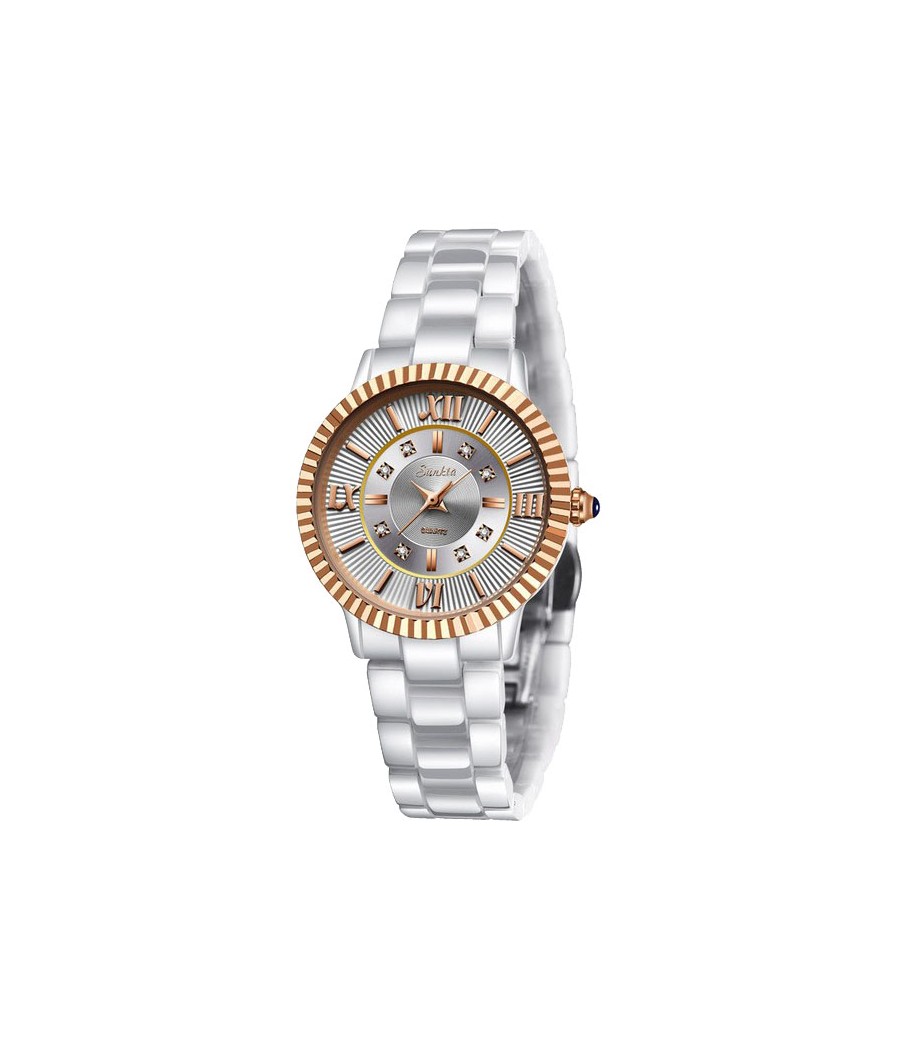 Montre SUNKTA 6632 Blanc & Or