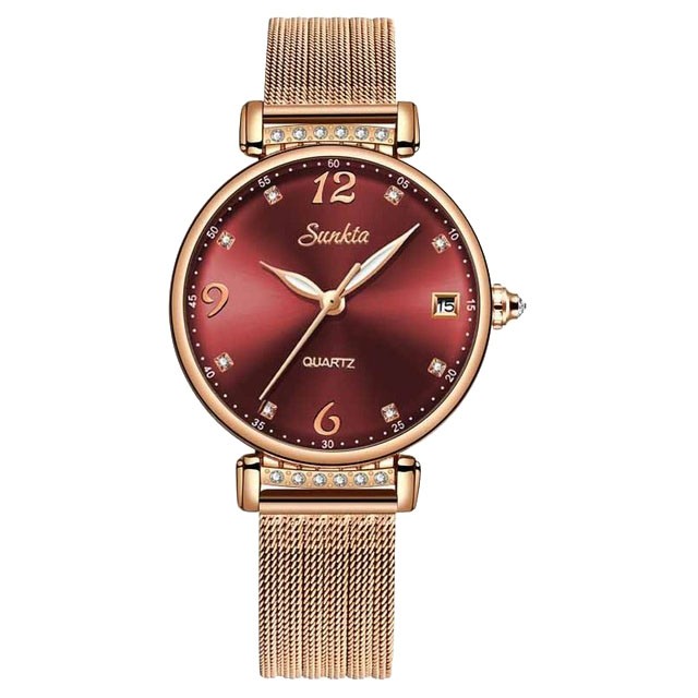 Montre SUNKTA 6639 Rouge & Or