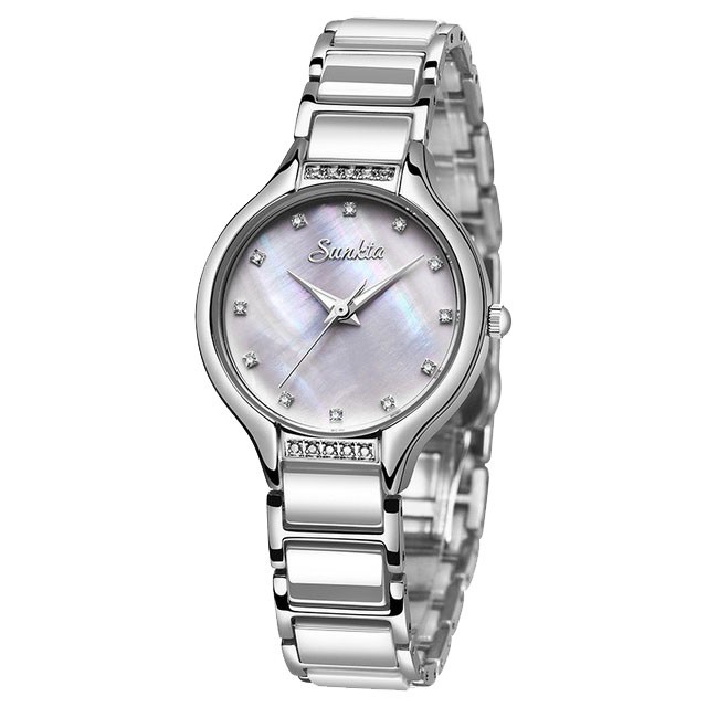 Montre SUNKTA 6608 Blanc & Or