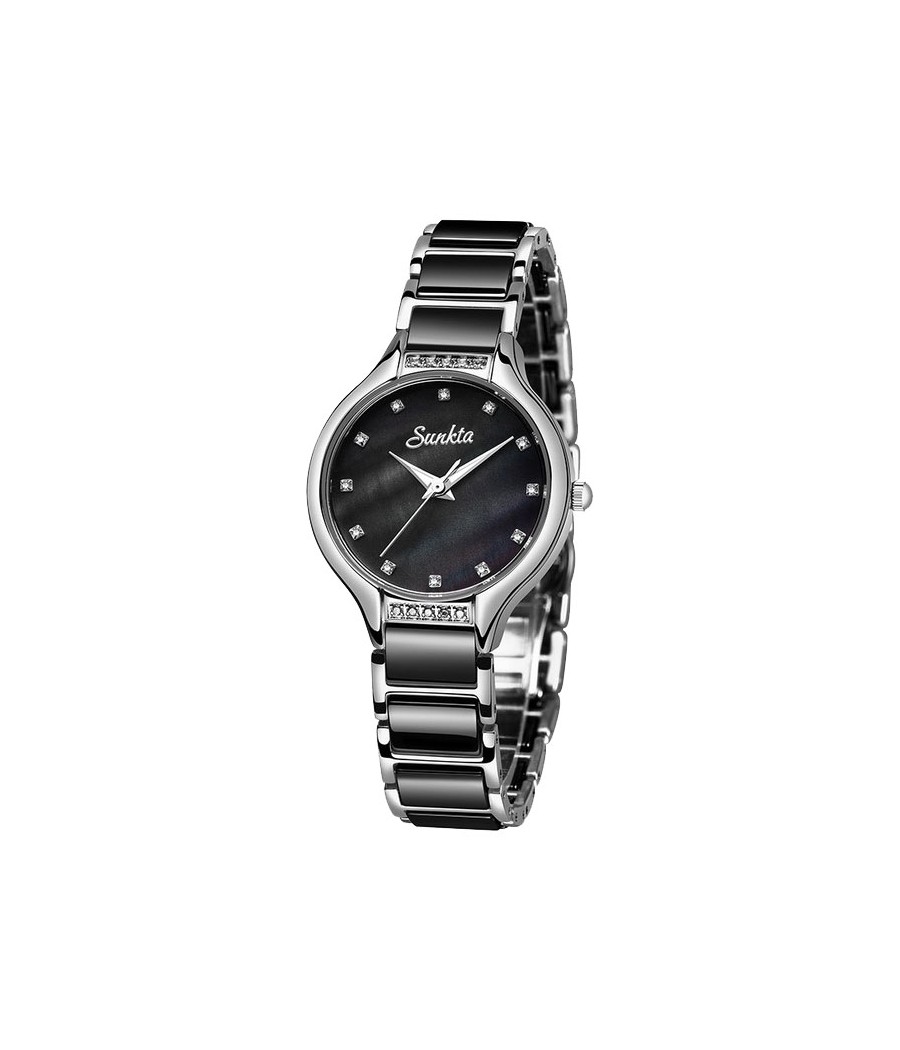 Montre SUNKTA 6608 Noir & Argent