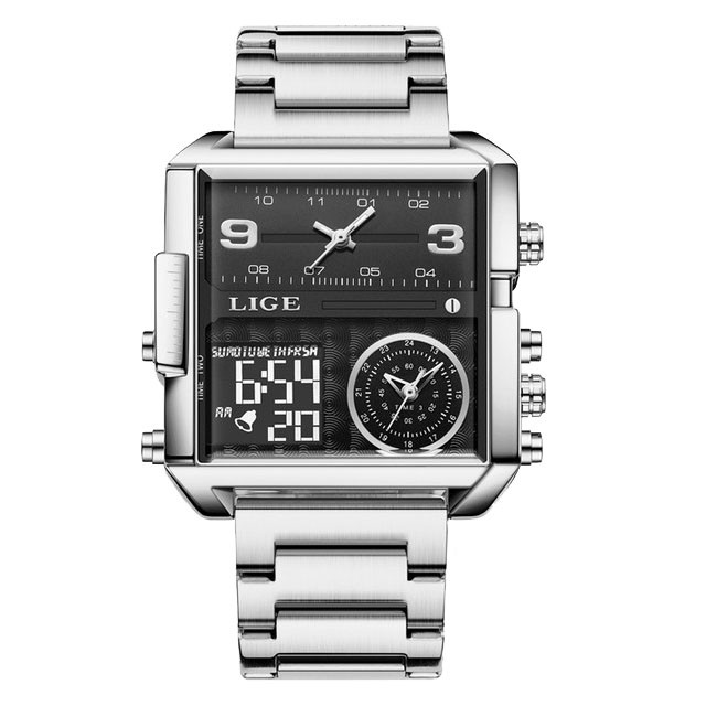 Montre LIGE 8925 Noir & Or