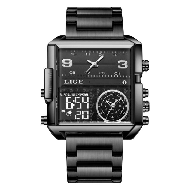 Montre LIGE 8925 Noir & Or