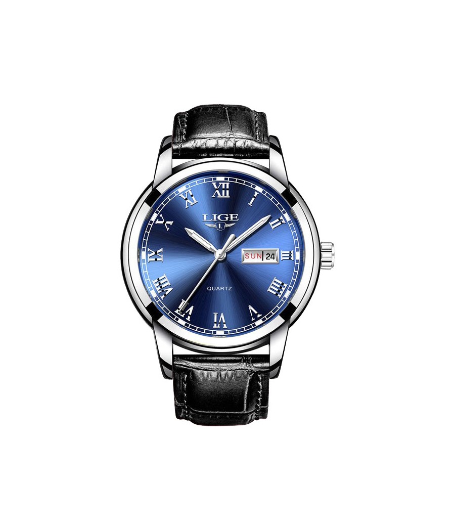 Montre LIGE 9846 Bleu & Argent