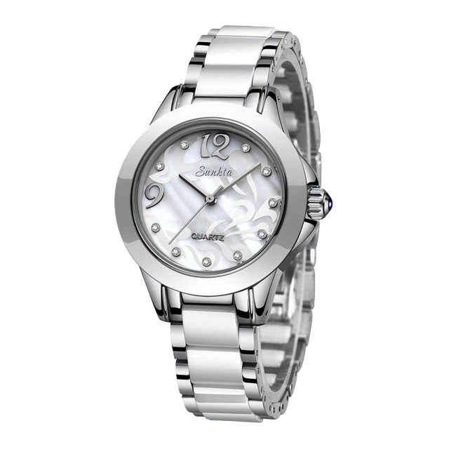 Montre SUNKTA 6603 Blanc & Or