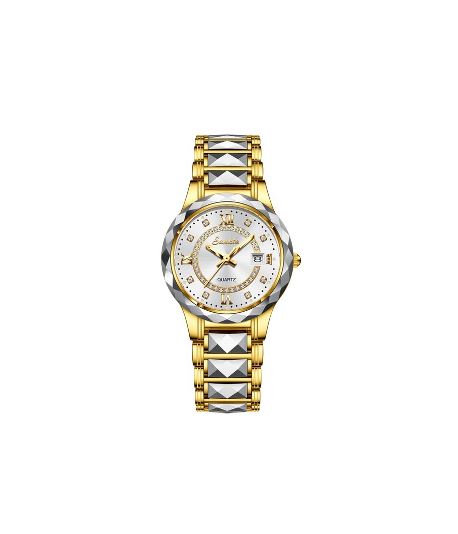 Montre SUNKTA 6700 Blanc & Or