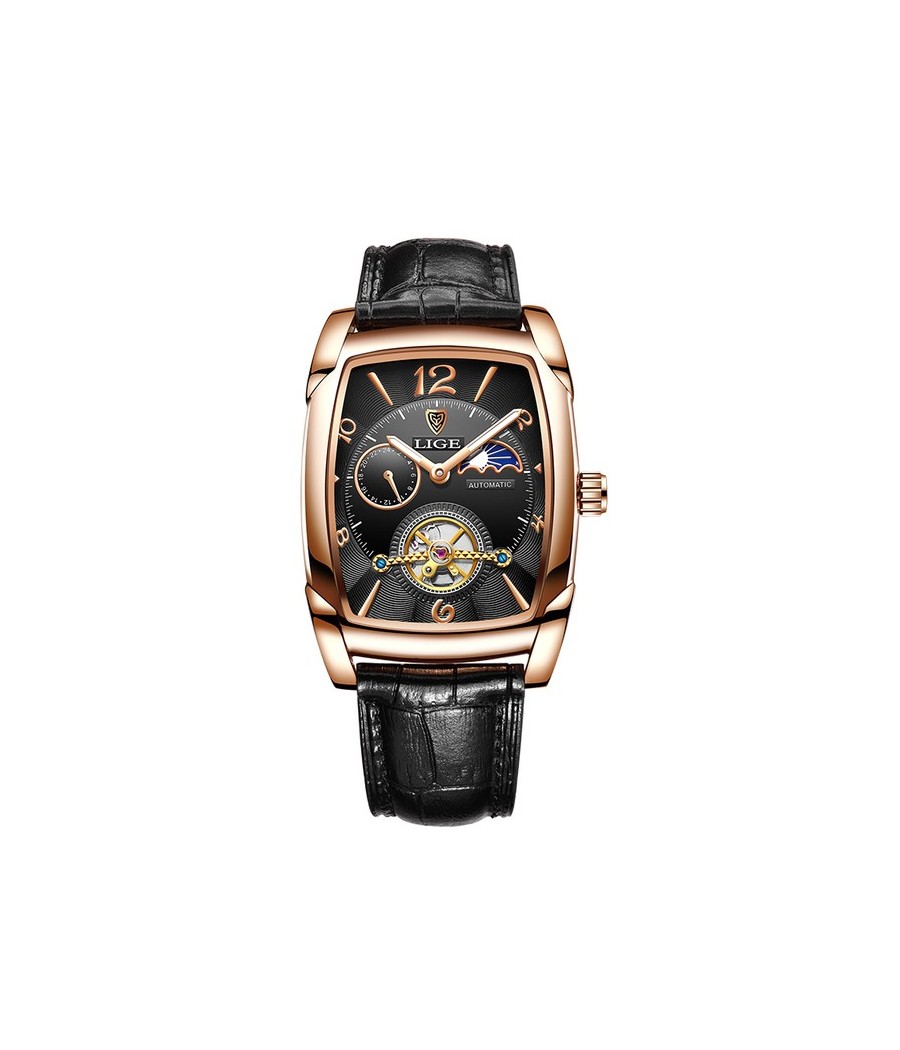 Montre LIGE 8949 Noir & Or