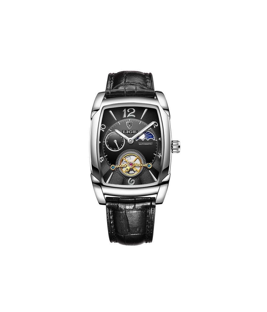 Montre LIGE 8949 Noir & Argent